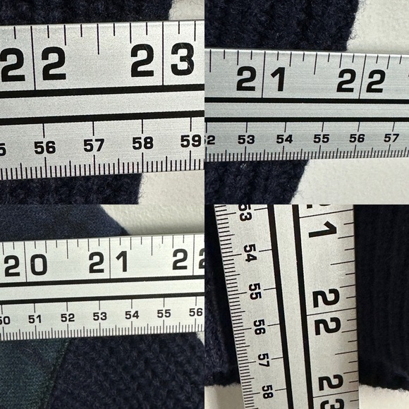 Sezane Ewen Jumper Sweater Navy Blue Green Scottish Tartan Womens Size Medium M - Picture 10 of 13